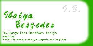 ibolya beszedes business card